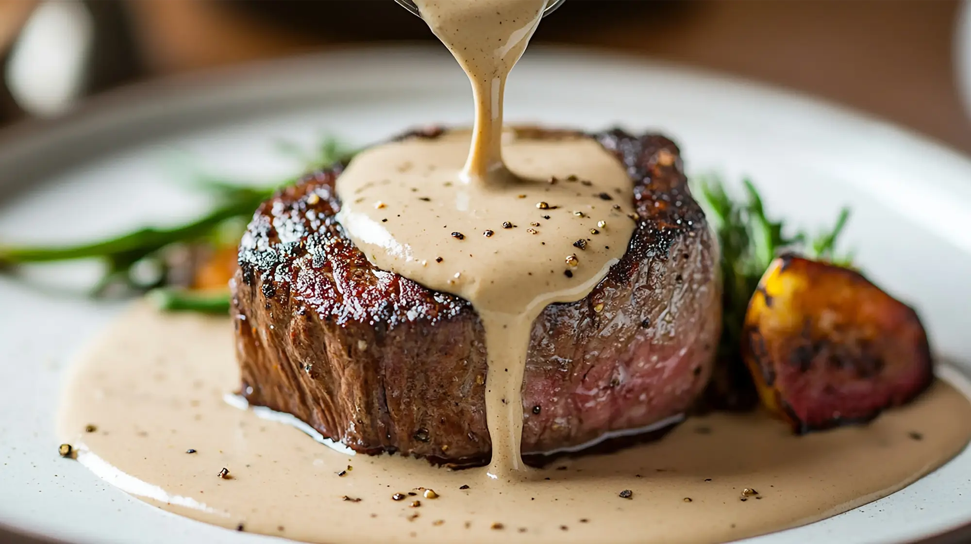 Reverse Sear Filet Mignon with Champagne Butter Sauce