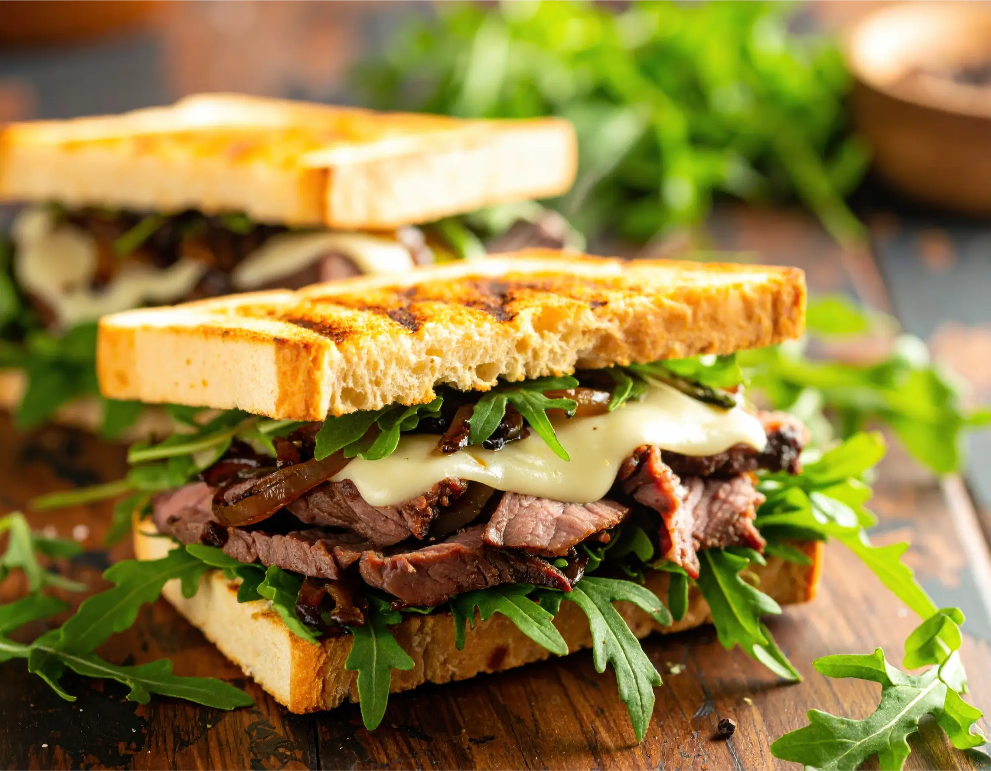 Leftover Ribeye Steak and Gouda Grilled Cheese Sandwich