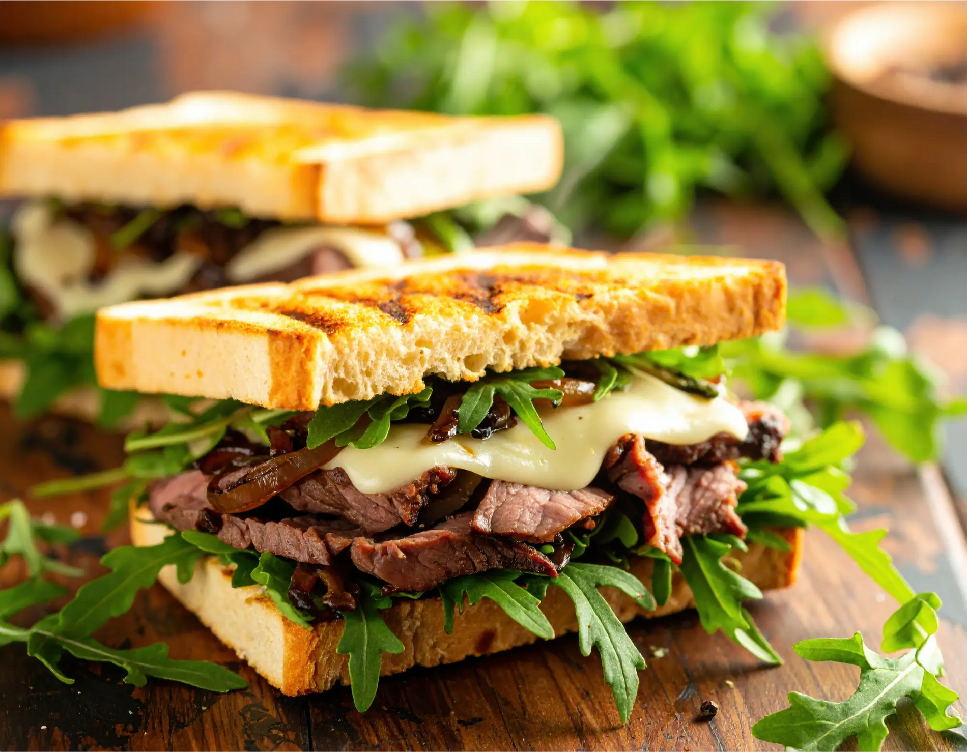 Leftover Ribeye Steak and Gouda Grilled Cheese Sandwich