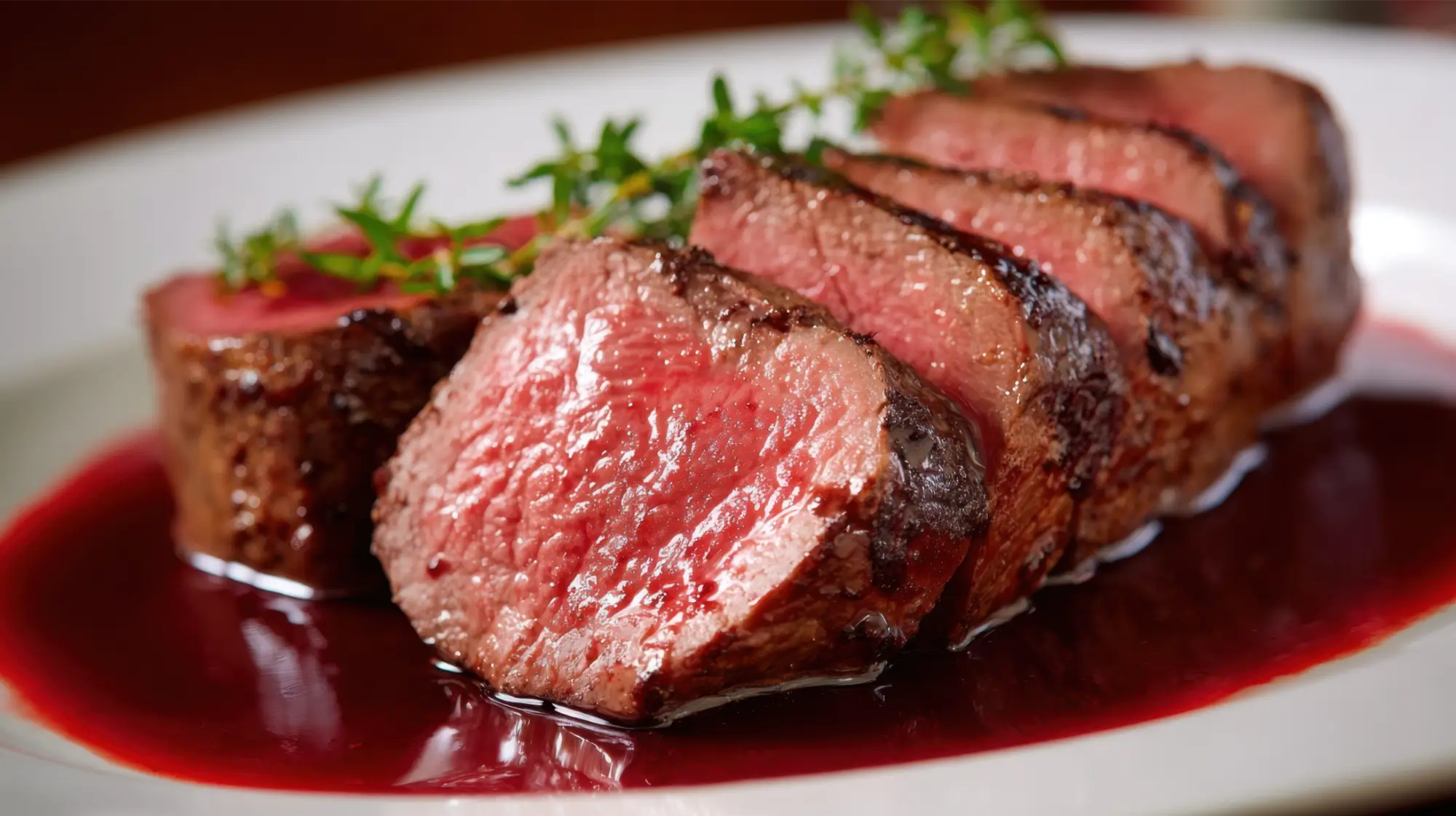 Beef Tenderloin with Red Wine Glaze