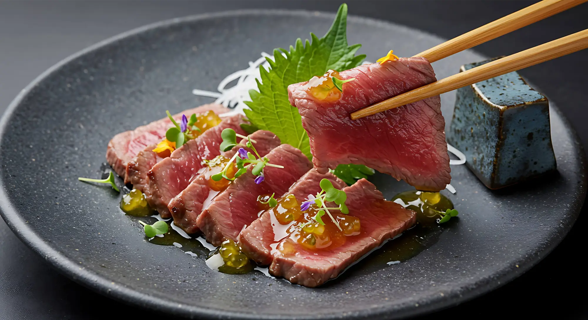 Grilled Japanese A5 Wagyu with Ponzu