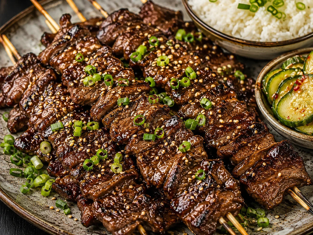 Wagyu Boneless Short Rib "Flanken-Style" Korean BBQ Skewers