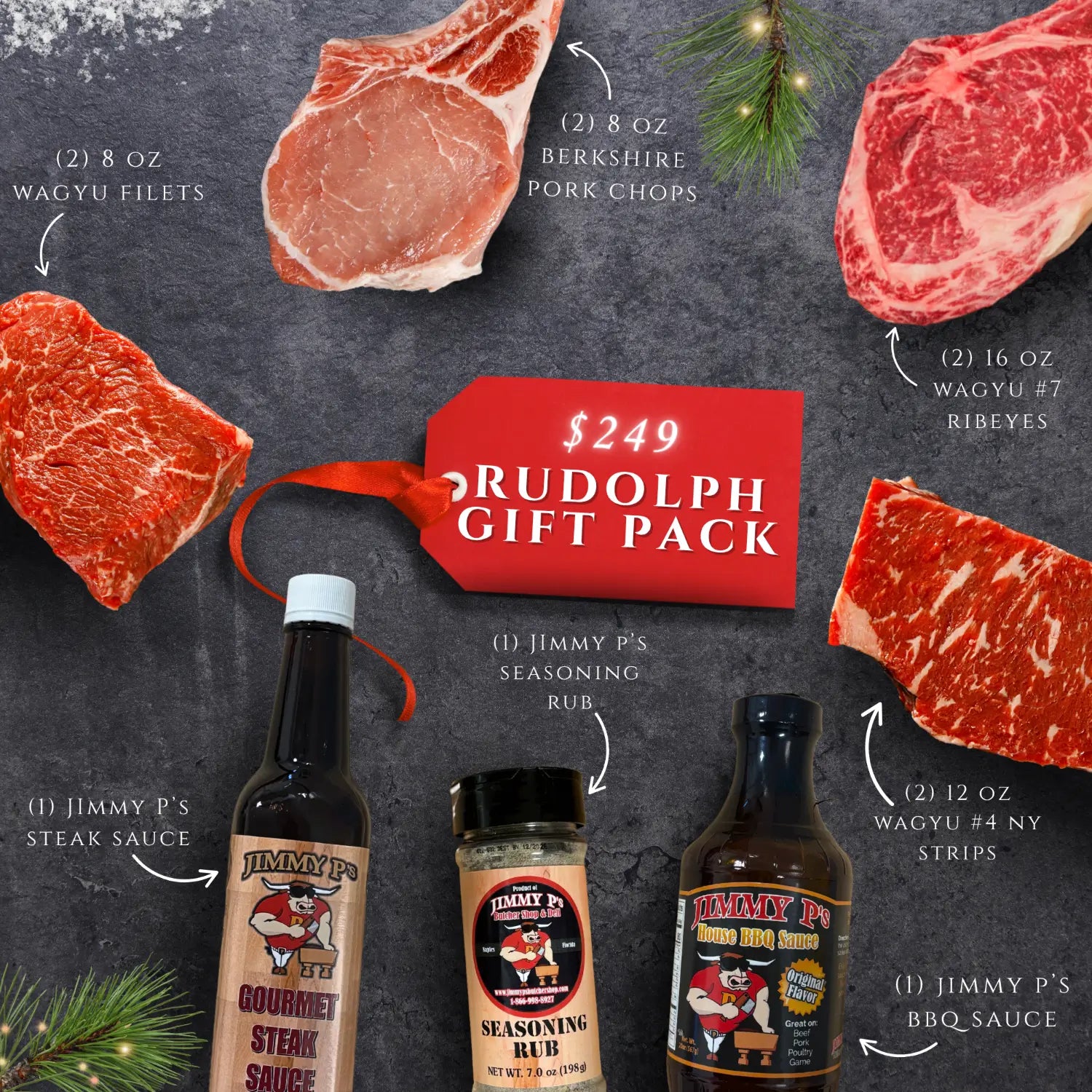 Jimmy P's Rudolph’s Gift Pack Bundle